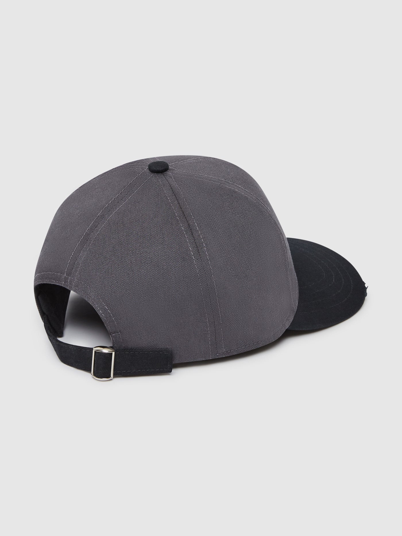 MONOGRAM EMBROIDERED BASEBALL CAP - DARK GREY / BLACK